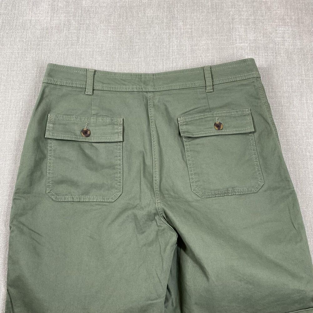 Boden Shorts Womens 10 Green 9 " Chino Utility Pockets Cotton Blend Casual - Picture 10 of 10